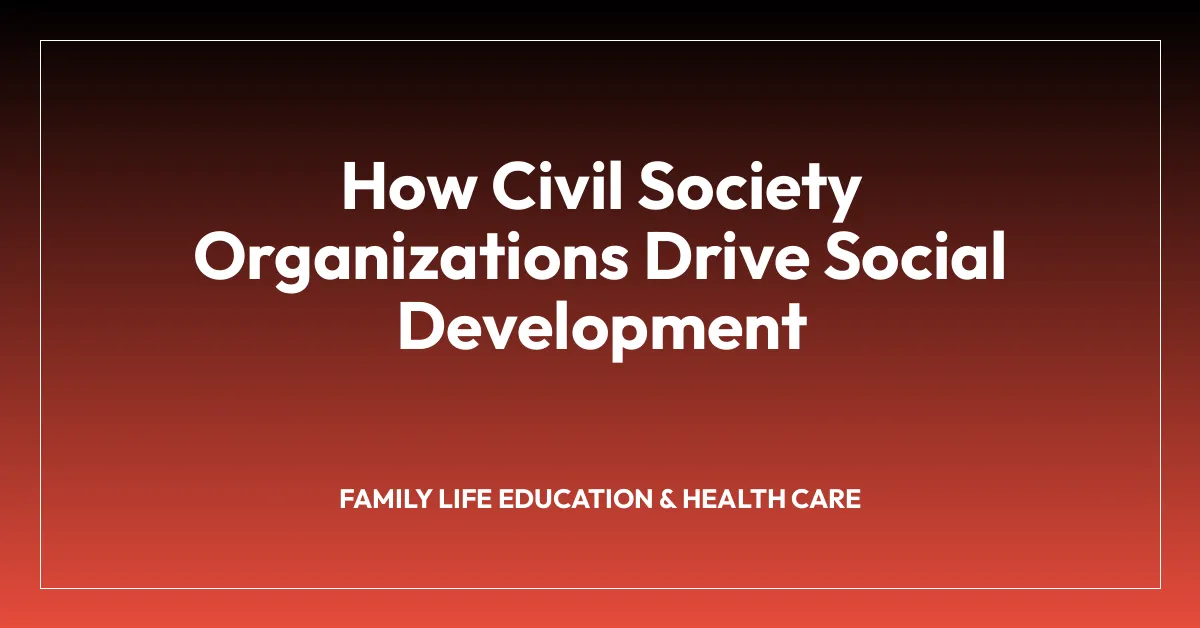How Civil Society Organizations Drive Social Development
