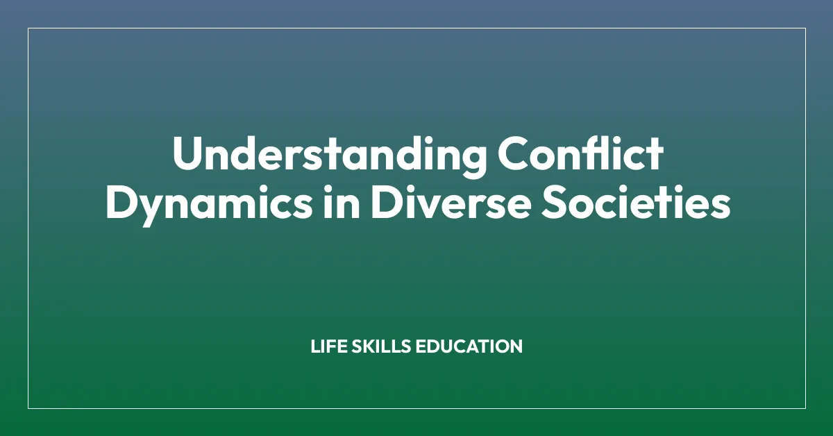 Understanding Conflict Dynamics in Diverse Societies