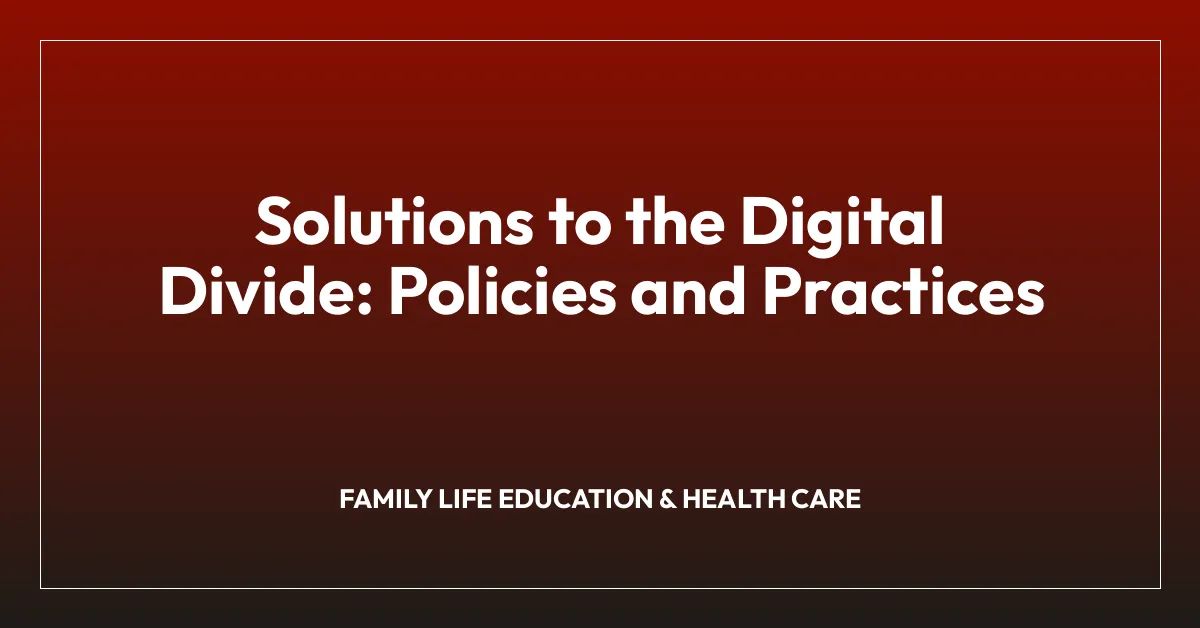 Solutions to the Digital Divide: Policies and Practices