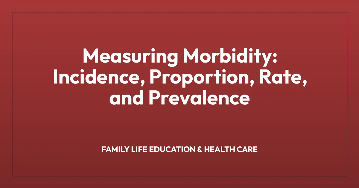 Measuring Morbidity: Incidence, Proportion, Rate, and Prevalence