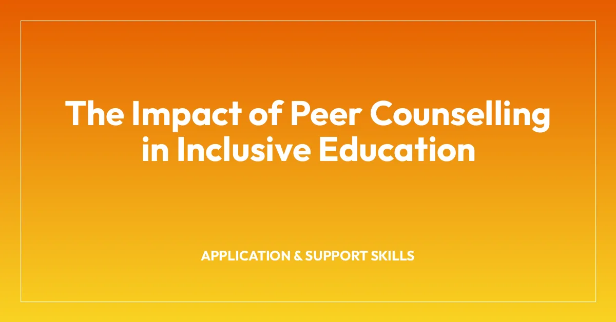 The Impact of Peer Counselling in Inclusive Education