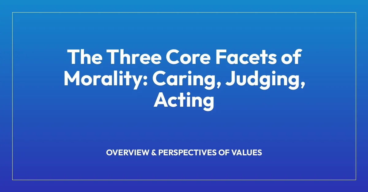 The Three Core Facets of Morality: Caring, Judging, Acting